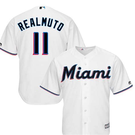 men's miami marlins nike white home blank replica jersey